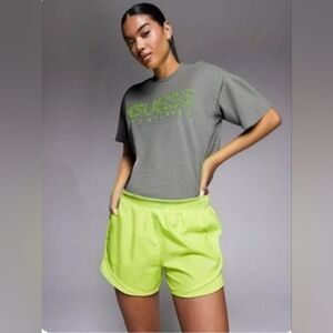 Guess Gray T-Shirt with Neon Green Graphic
